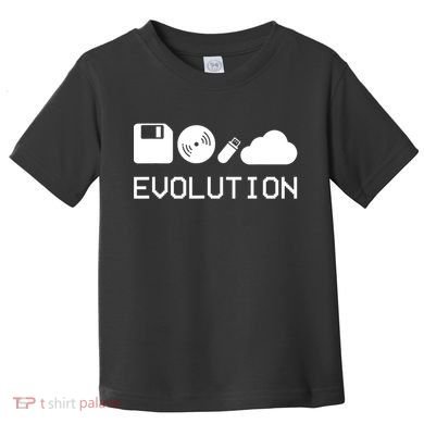Technology Evolution Floppy Disk To The Cloud Toddler T-Shirt
