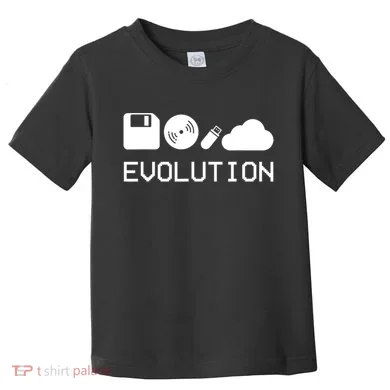 Technology Evolution Floppy Disk To The Cloud Toddler T-Shirt