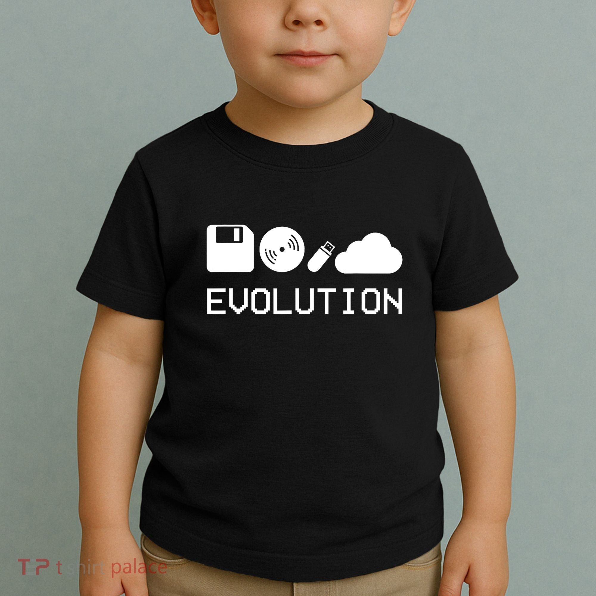 Technology Evolution Floppy Disk To The Cloud Toddler T-Shirt
