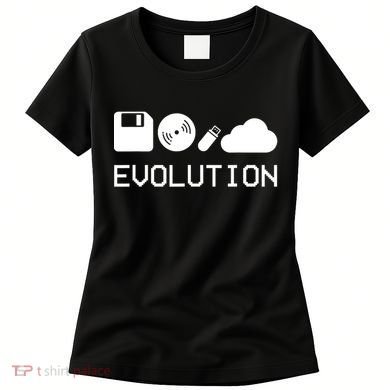 Technology Evolution Floppy Disk To The Cloud Women's T-Shirt