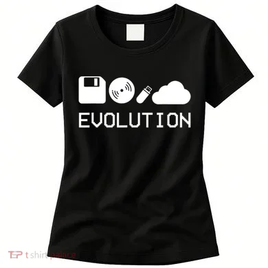 Technology Evolution Floppy Disk To The Cloud Women's T-Shirt