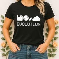 Technology Evolution Floppy Disk To The Cloud Women's T-Shirt thumb 2