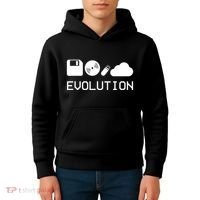 Technology Evolution Floppy Disk To The Cloud Kids Hoodie thumb 4