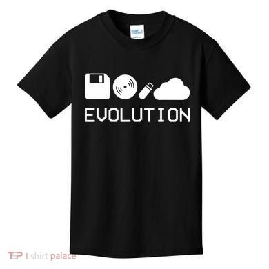 Technology Evolution Floppy Disk To The Cloud Kids T-Shirt