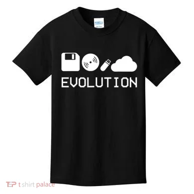 Technology Evolution Floppy Disk To The Cloud Kids T-Shirt