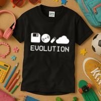 Technology Evolution Floppy Disk To The Cloud Kids T-Shirt thumb 3