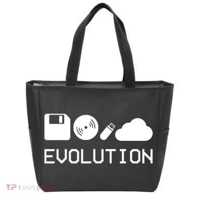 Technology Evolution Floppy Disk To The Cloud Tote Bag