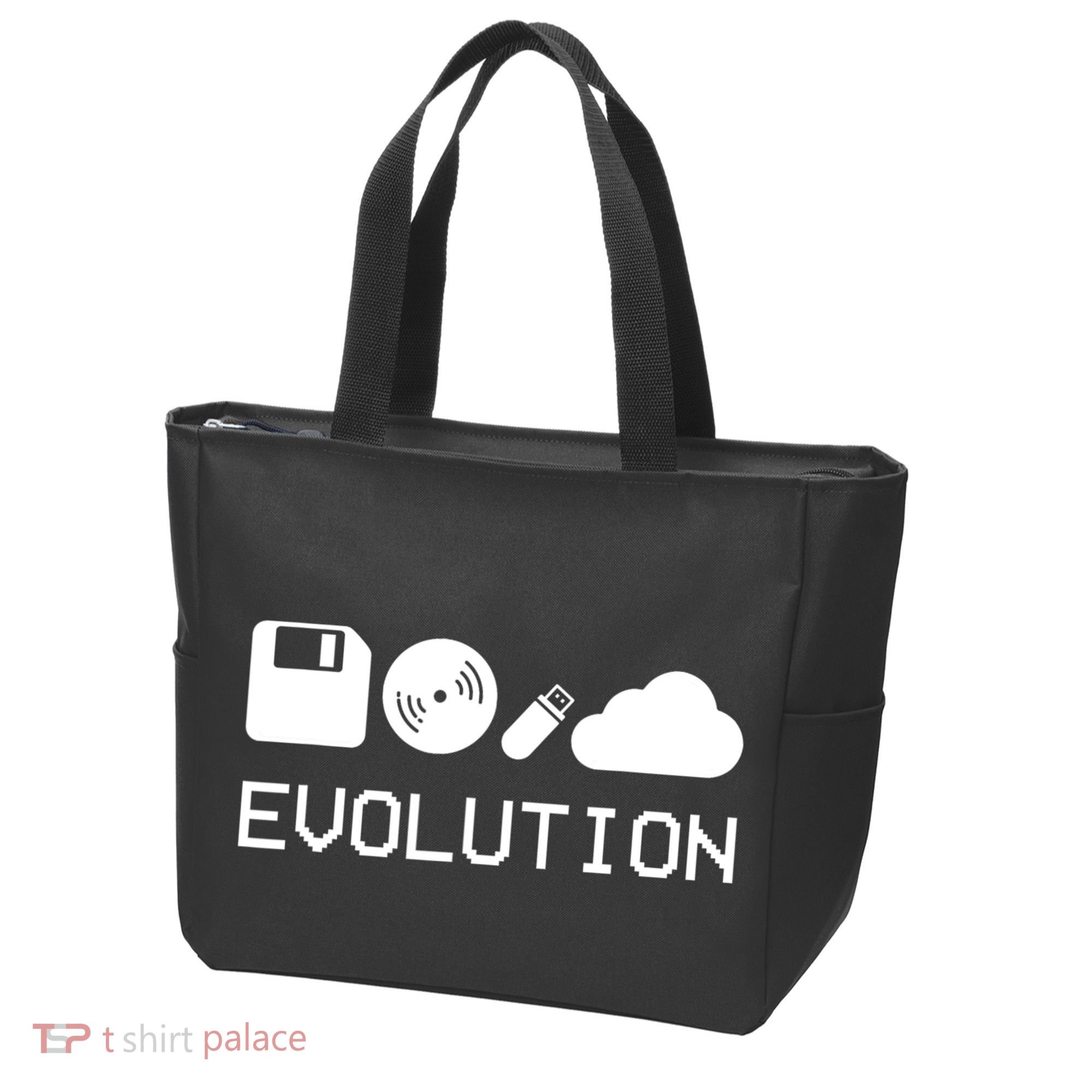 Technology Evolution Floppy Disk To The Cloud Tote Bag