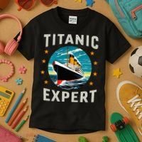 Titanic Expert Funny Rms Titanic Birthday Kids T-Shirt thumb 3