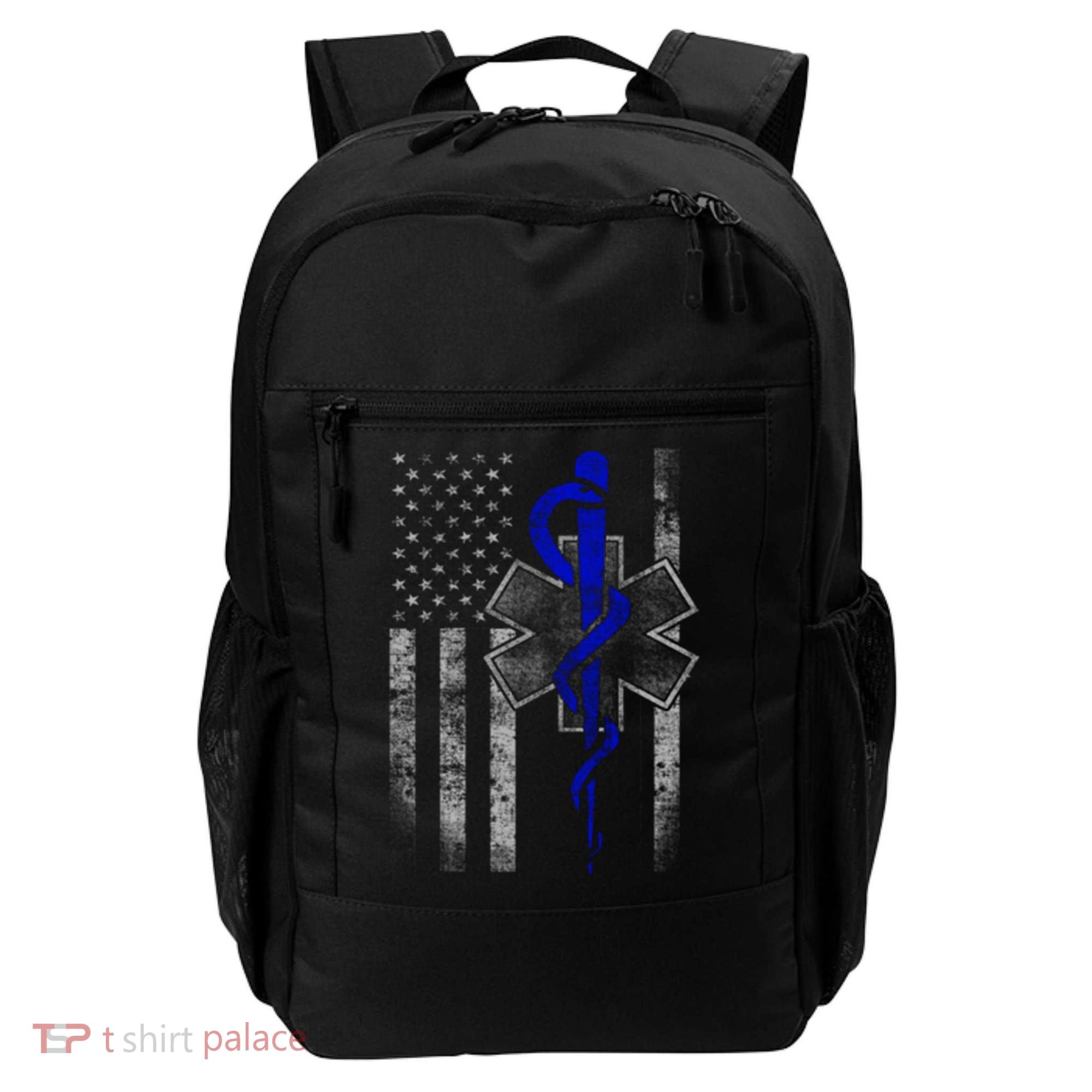 Twosided Emt / First Responder Flag Gift Cute Gift Backpack