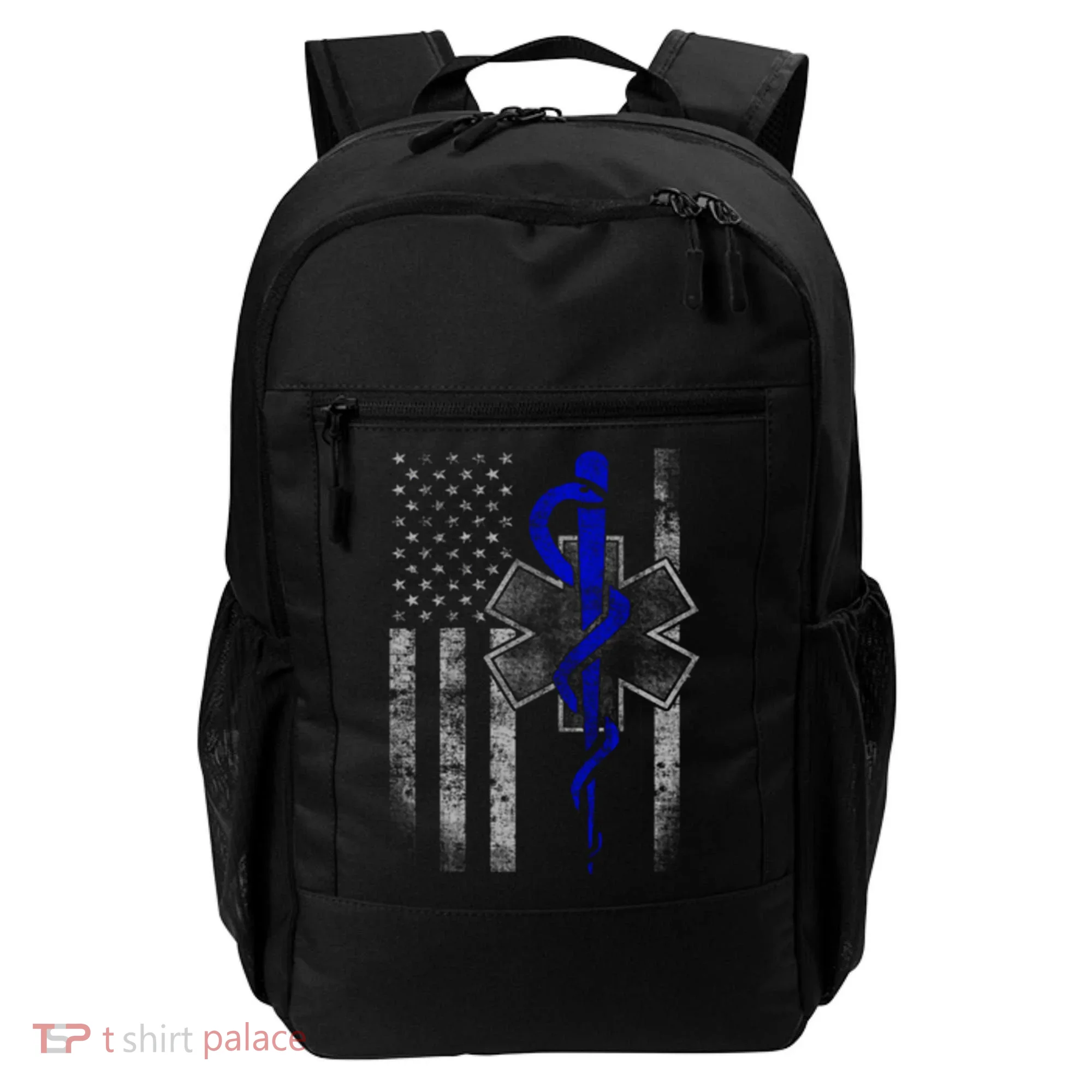 Twosided Emt / First Responder Flag Gift Cute Gift Backpack