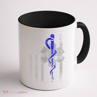 Twosided Emt / First Responder Flag Gift Cute Gift Coffee Mug back