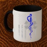 Twosided Emt / First Responder Flag Gift Cute Gift Coffee Mug thumb 2