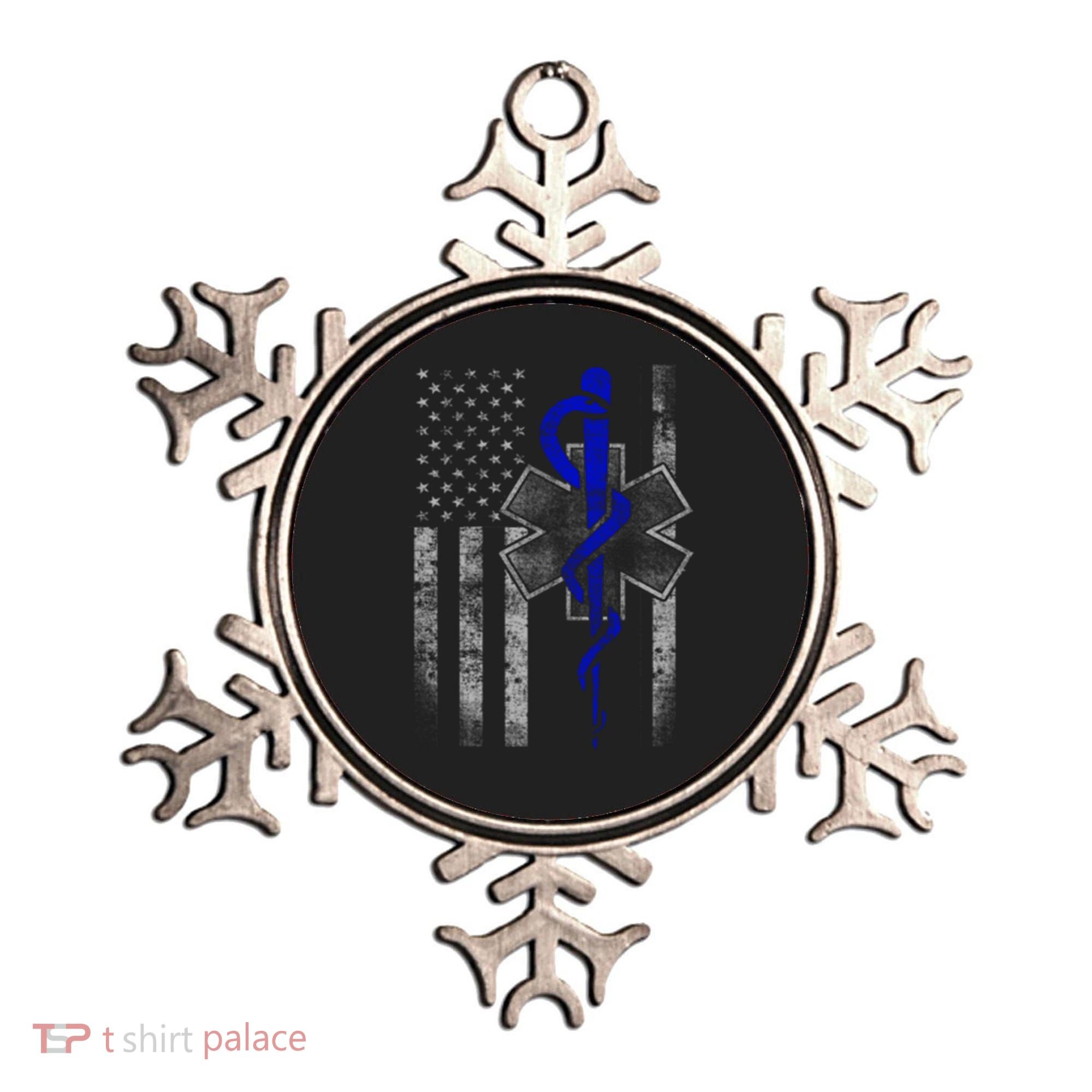 Twosided Emt / First Responder Flag Gift Cute Gift Ornament