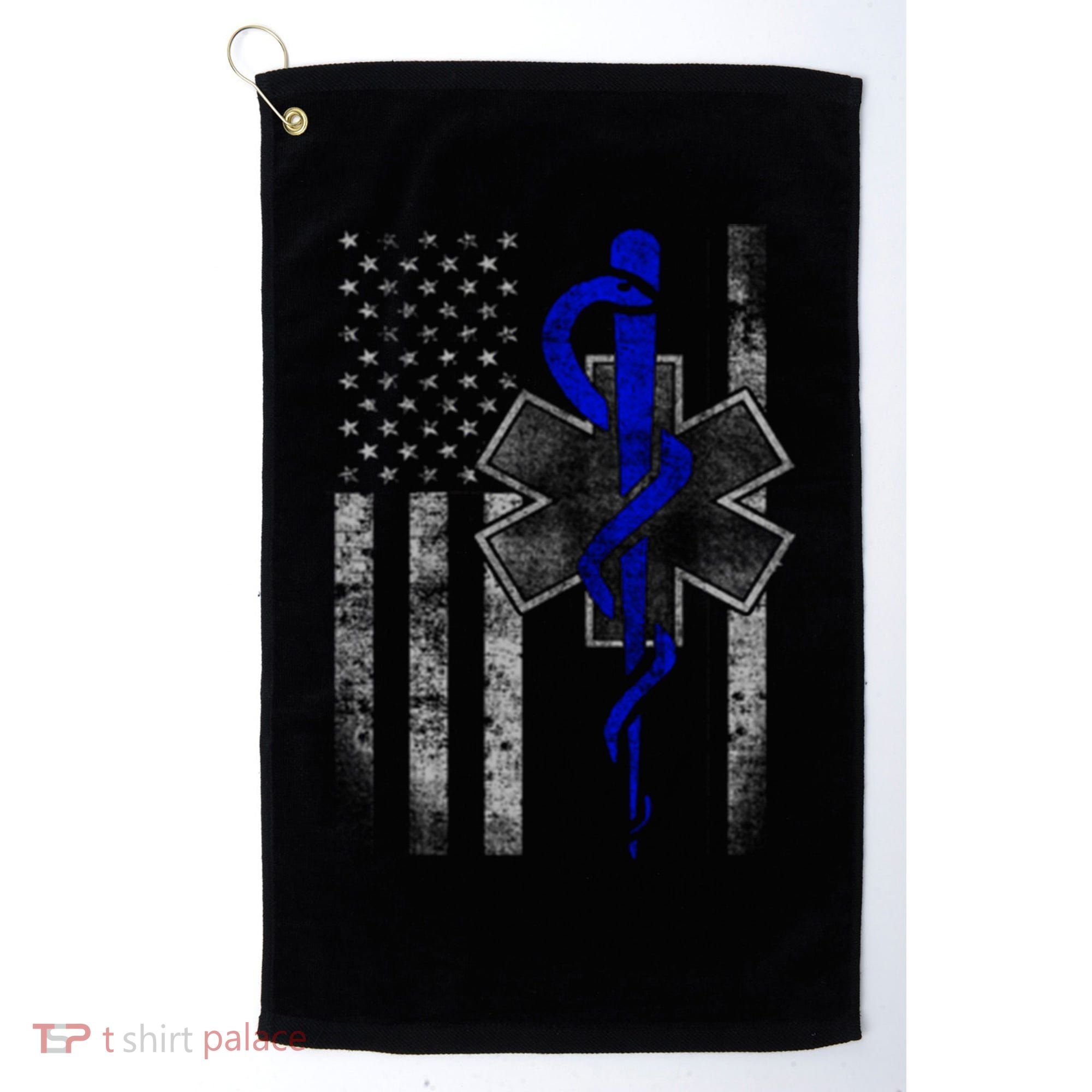 Twosided Emt / First Responder Flag Gift Cute Gift Golf Towel