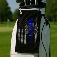 Twosided Emt / First Responder Flag Gift Cute Gift Golf Towel thumb 2