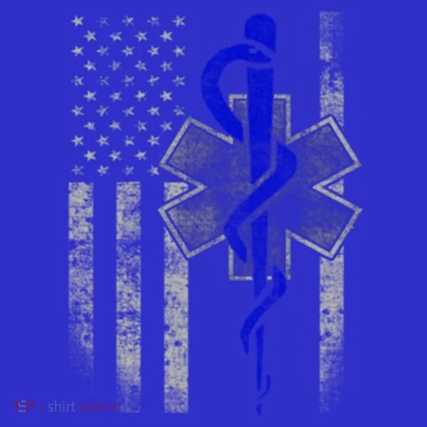 Twosided Emt / First Responder Flag Gift Cute Gift Long Sleeve Shirt