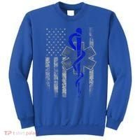 Twosided Emt / First Responder Flag Gift Cute Gift Sweatshirt thumb 0