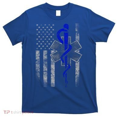 Twosided Emt / First Responder Flag Gift Cute Gift T-Shirt