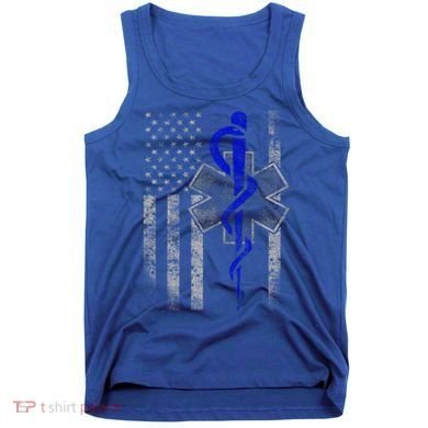 Twosided Emt / First Responder Flag Gift Cute Gift Tank Top