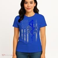 Twosided Emt / First Responder Flag Gift Cute Gift Women's T-Shirt thumb 4