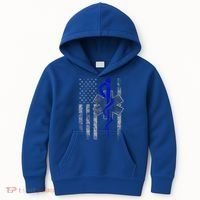 Twosided Emt / First Responder Flag Gift Cute Gift Kids Hoodie thumb 0