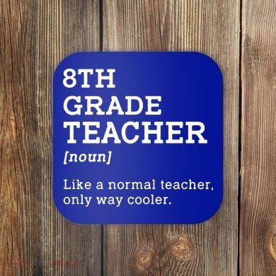 Team Eighth Grade Back To School 8th Grade Teacher Student Coaster