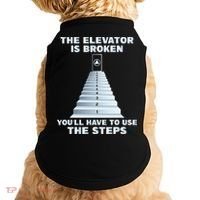 The Elevator Is Broken Sober Sobriety AA NA Doggie Tank thumb 0