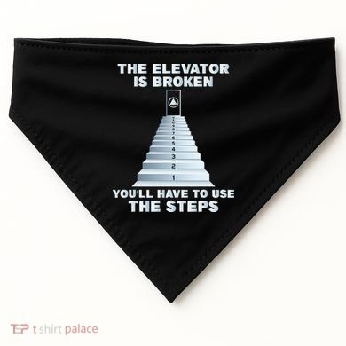 The Elevator Is Broken Sober Sobriety AA NA USA-Made Doggie Bandana