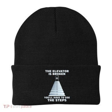 The Elevator Is Broken Sober Sobriety AA NA Beanie