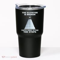 The Elevator Is Broken Sober Sobriety AA NA Tumbler thumb 0