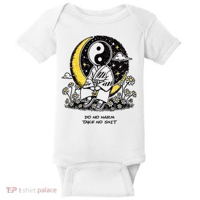 Third Eye Kingdom Do No Harm Take No Shit Baby Bodysuit