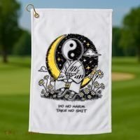 Third Eye Kingdom Do No Harm Take No Shit Golf Towel thumb 1
