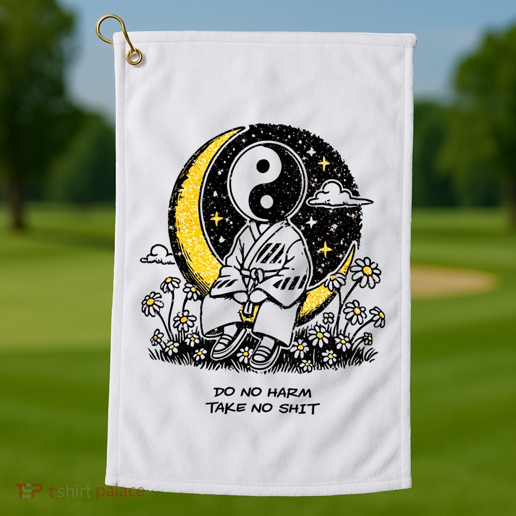 Third Eye Kingdom Do No Harm Take No Shit Golf Towel