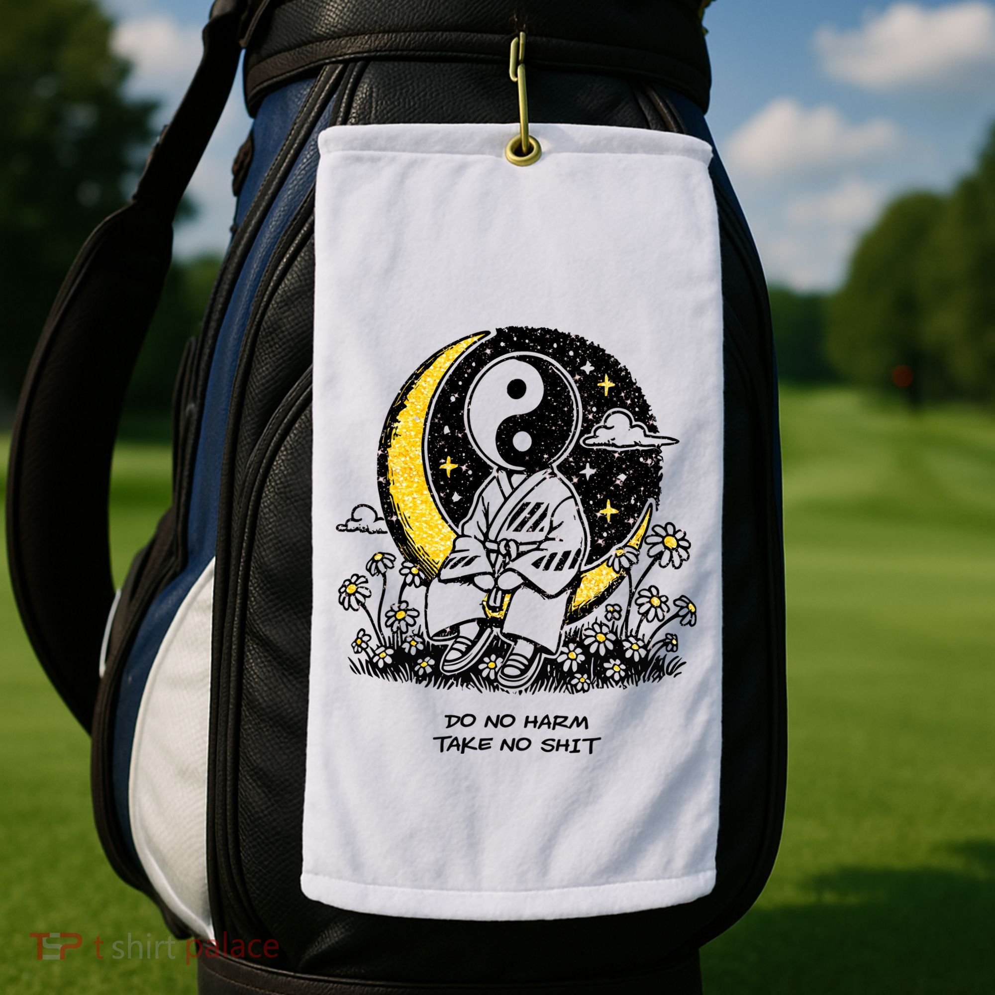 Third Eye Kingdom Do No Harm Take No Shit Golf Towel