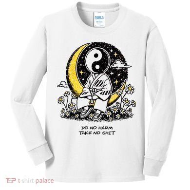 Third Eye Kingdom Do No Harm Take No Shit Kids Long Sleeve Shirt