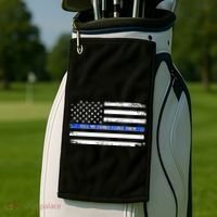 Tell My Family I Love Them Thin Blue Line  Golf Towel thumb 2