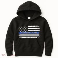 Tell My Family I Love Them Thin Blue Line  Kids Hoodie thumb 0