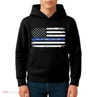 Tell My Family I Love Them Thin Blue Line  Kids Hoodie thumb 4