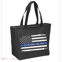 Tell My Family I Love Them Thin Blue Line  Tote Bag thumb 2