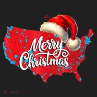 Trump Election Map Merry Christmas Holiday Santa Hat Xmas Beanie thumb 2