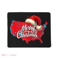 Trump Election Map Merry Christmas Holiday Santa Hat Xmas Mousepad thumb 0