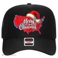 Trump Election Map Merry Christmas Holiday Santa Hat Xmas Hat thumb 0