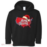 Trump Election Map Merry Christmas Holiday Santa Hat Xmas Toddler Hoodie thumb 0