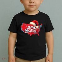 Trump Election Map Merry Christmas Holiday Santa Hat Xmas Toddler T-Shirt thumb 2