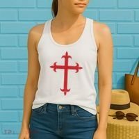 Templar Cross Women's Tank Top thumb 2