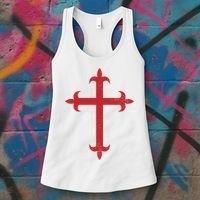 Templar Cross Women's Tank Top thumb 3