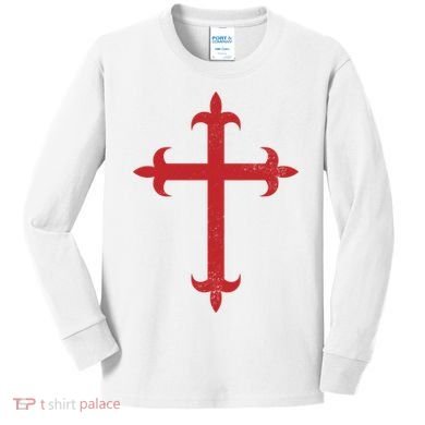 Templar Cross Kids Long Sleeve Shirt