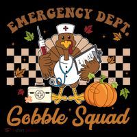 Thanksgiving Er Nurse Emergency Dept Departt Gobble Squad Gift Coffee Mug thumb 5
