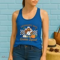 Thanksgiving Er Nurse Emergency Dept Departt Gobble Squad Gift Women's Tank Top thumb 2